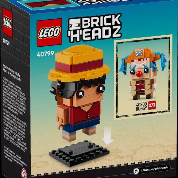 LEGO 40799 ONE PIECE BRICKHEADZ MONKEY D. LUFFY New NIB in Hand - Picture 8 of 13